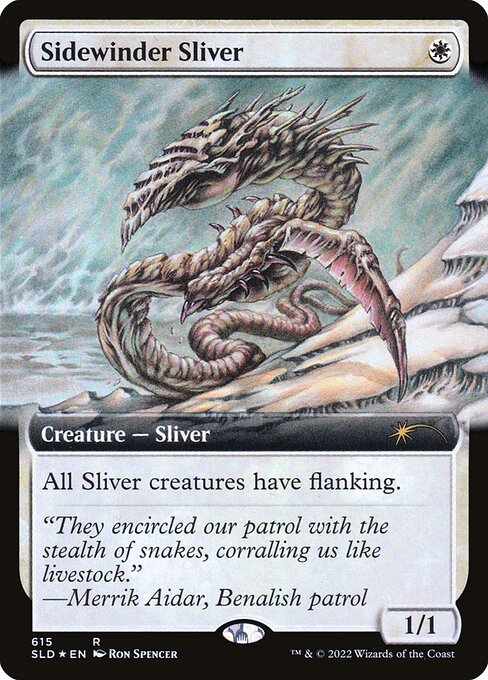 Sidewinder Sliver (615) - EXTENDED ART (Foil) - Secret Lair Drop - Game On