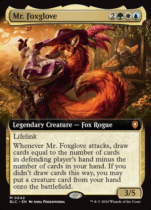 Mr. Foxglove (42) - EXTENDED ART - Bloomburrow Commander - Game On