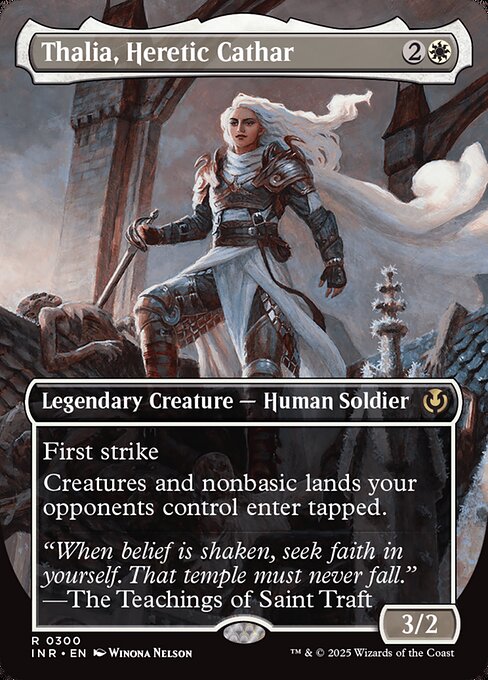 Thalia, Heretic Cathar (300) - BORDERLESS - FULL ART (Foil) - Innistrad Remastered - Game On