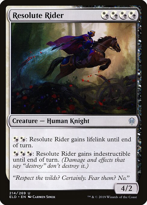 Resolute Rider (214) (Foil) - Throne of Eldraine - Game On