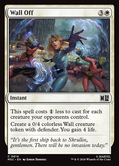 Wall Off (614) (Foil) - Marvel Super Heroes Commander - Game On