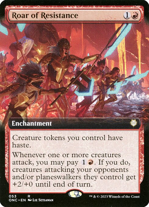Roar of Resistance (53) - EXTENDED ART - Phyrexia: All Will Be One Commander - Game On