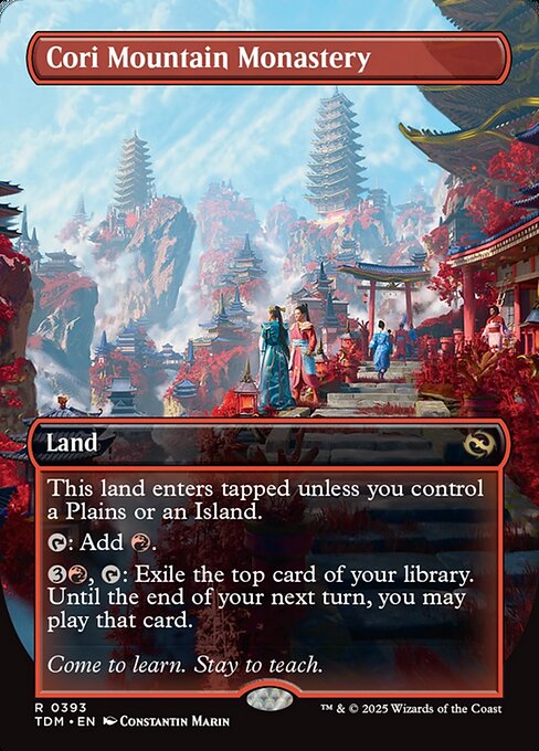 Cori Mountain Monastery (393) - BORDERLESS - FULL ART - Tarkir: Dragonstorm - Game On