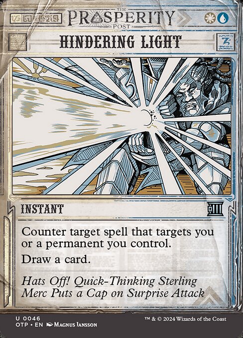 Hindering Light (46) - BORDERLESS (Foil) - Breaking News - Game On