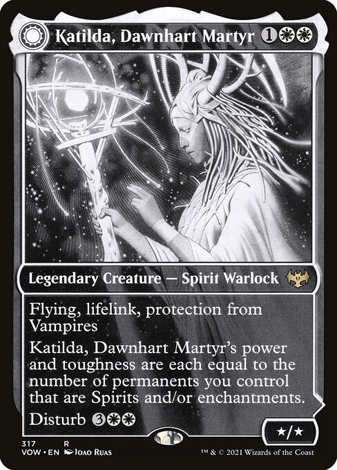 Katilda, Dawnhart Martyr // Katilda's Rising Dawn (317) - SHOWCASE - FULL ART (Foil) - Innistrad: Crimson Vow - Game On
