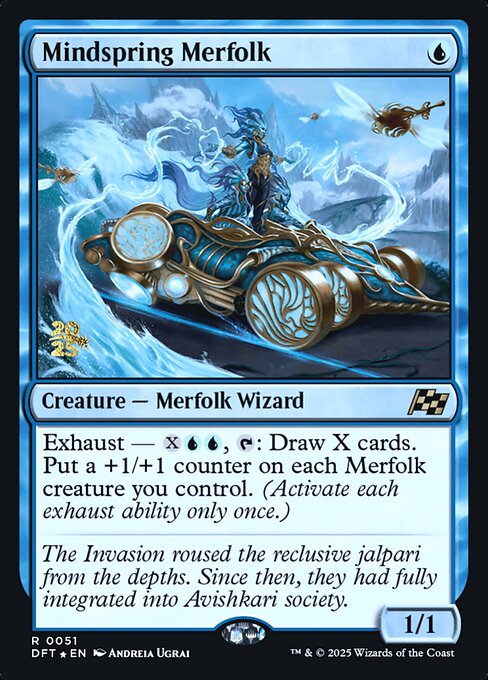 Mindspring Merfolk (51s) (Foil) - Aetherdrift Promos - Game On