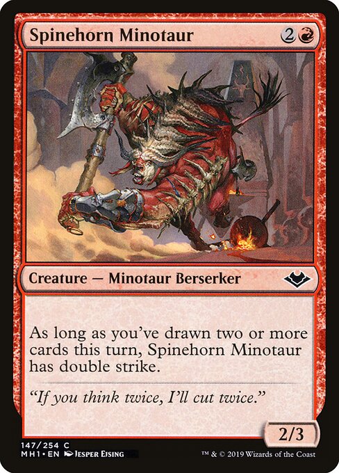 Spinehorn Minotaur (147) (Foil) - Modern Horizons - Game On