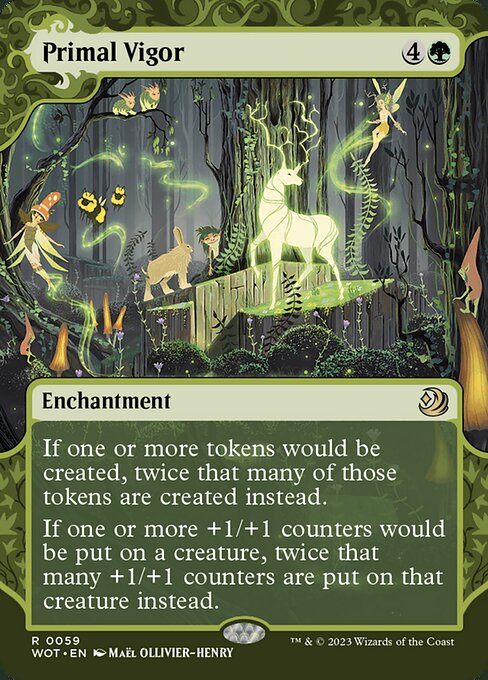 Primal Vigor (59) - BORDERLESS (Foil) - Wilds of Eldraine: Enchanting Tales - Game On