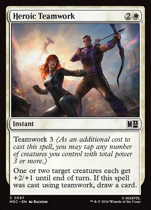 Heroic Teamwork (597) (Foil) - Marvel Super Heroes Commander - Game On