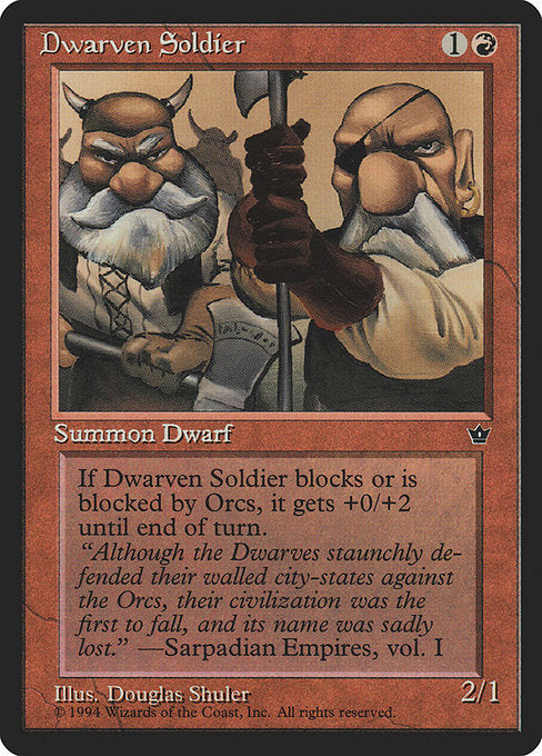 Dwarven Soldier (53c) - Fallen Empires - Game On