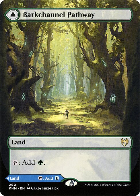 Barkchannel Pathway // Tidechannel Pathway (290) - BORDERLESS (Foil) - Kaldheim - Game On