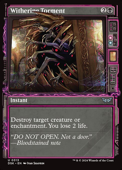 Withering Torment (313) - SHOWCASE (Foil) - Duskmourn: House of Horror - Game On