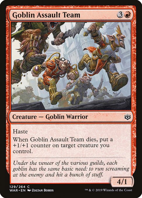 Goblin Assault Team (129) (Foil) - War of the Spark - Game On