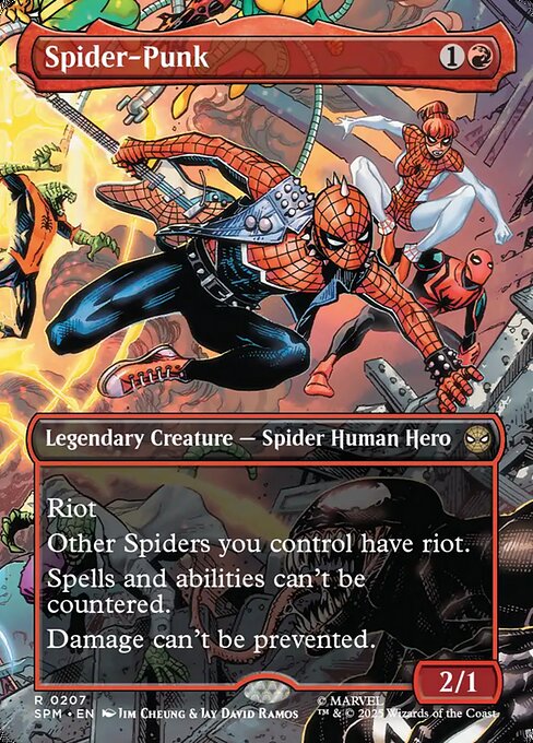 Spider-Punk (207) - BORDERLESS - FULL ART (Foil) - Marvel's Spider-Man - Game On