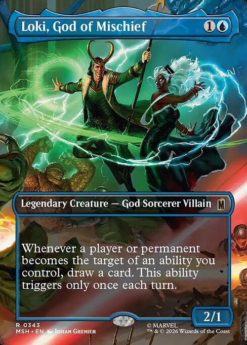 Loki, God of Mischief (343) - BORDERLESS (Foil) - Marvel Super Heroes - Game On