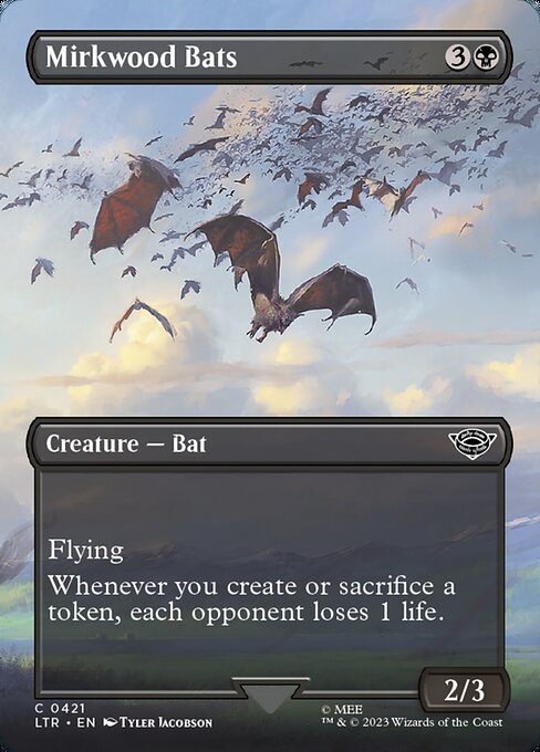 Mirkwood Bats (421) - BORDERLESS - FULL ART (Foil) - The Lord of the Rings: Tales of Middle-earth - Game On