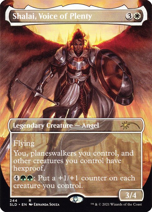 Shalai, Voice of Plenty (244) - BORDERLESS - FULL ART (Foil) - Secret Lair Drop - Game On