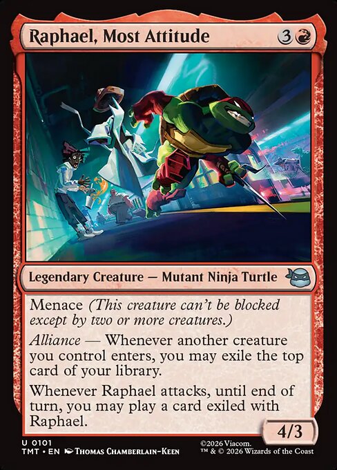 Raphael, Most Attitude (101) (Foil) - Teenage Mutant Ninja Turtles - Game On