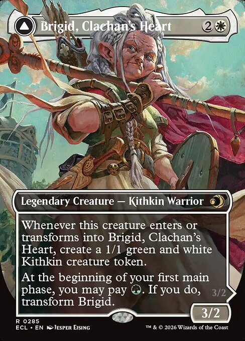 Brigid, Clachan's Heart // Brigid, Doun's Mind (285) - BORDERLESS - FULL ART - Lorwyn Eclipsed - Game On