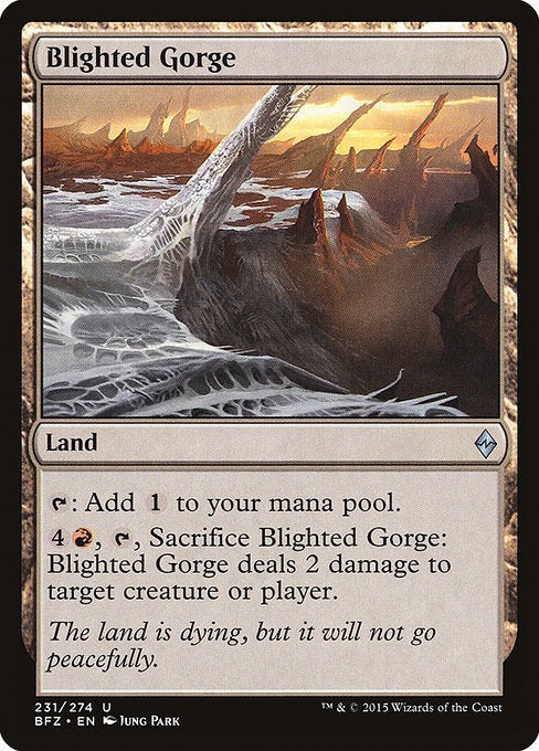 Blighted Gorge (231) (Foil) - Battle for Zendikar - Game On