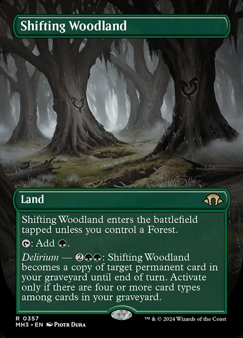 Shifting Woodland (357) - BORDERLESS - FULL ART - Modern Horizons 3 - Game On
