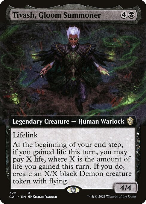 Tivash, Gloom Summoner (372) - EXTENDED ART - Commander 2021 - Game On
