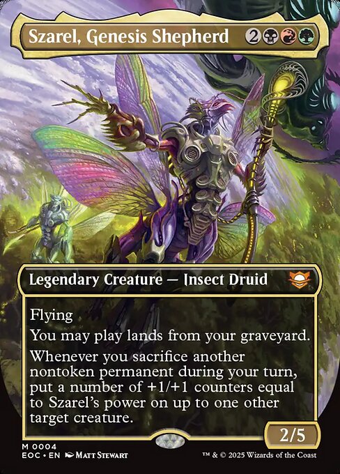 Szarel, Genesis Shepherd (4) - BORDERLESS - FULL ART (Foil) - Edge of Eternities Commander - Game On