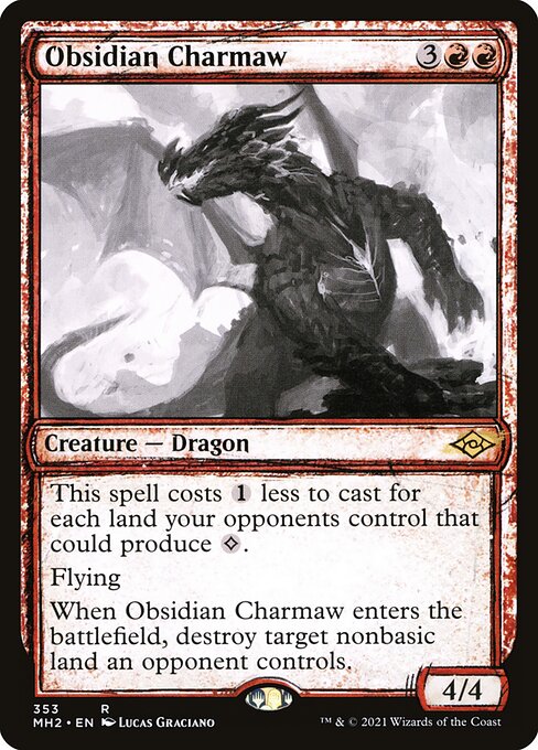 Obsidian Charmaw (353) - SHOWCASE (Foil) - Modern Horizons 2 - Game On
