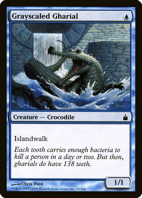 Grayscaled Gharial (52) (Foil) - Ravnica: City of Guilds - Game On