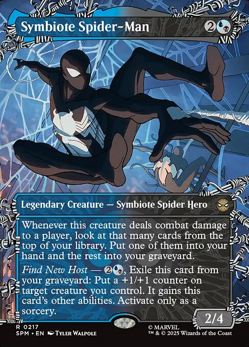 Symbiote Spider-Man (217) - BORDERLESS - FULL ART - Marvel's Spider-Man - Game On