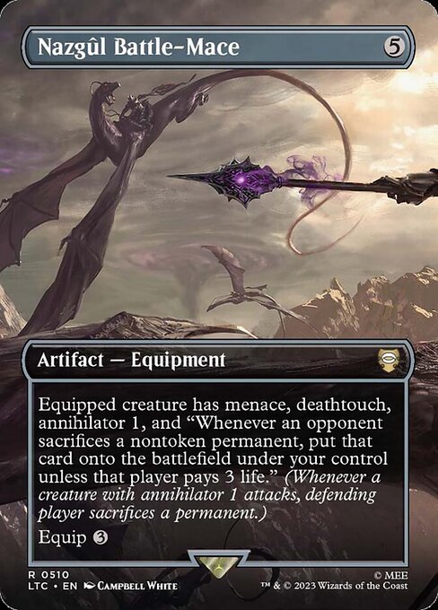 Nazgûl Battle-Mace (510) - BORDERLESS - FULL ART (Foil) - Tales of Middle-earth Commander - Game On