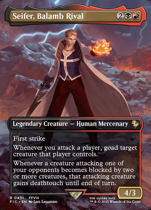 Seifer, Balamb Rival (451) - BORDERLESS - FULL ART - Final Fantasy Commander - Game On