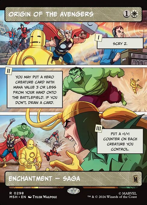 Origin of the Avengers (298) - BORDERLESS - Marvel Super Heroes - Game On