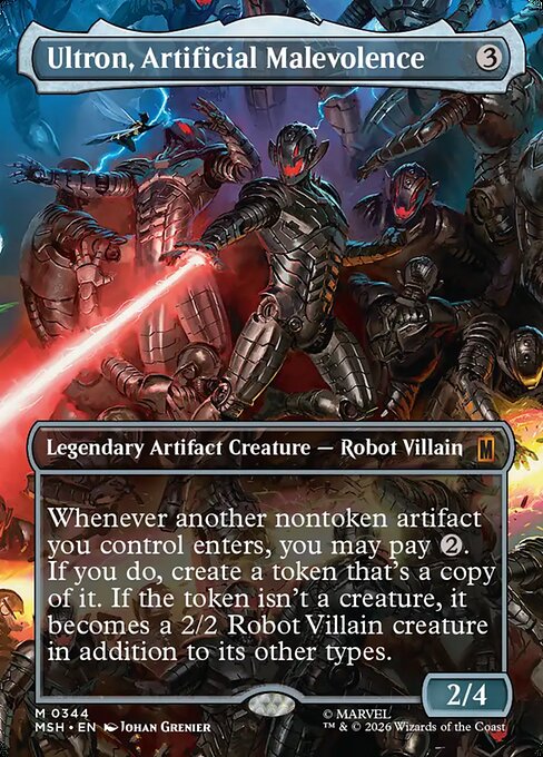 Ultron, Artificial Malevolence (344) - BORDERLESS (Foil) - Marvel Super Heroes - Game On