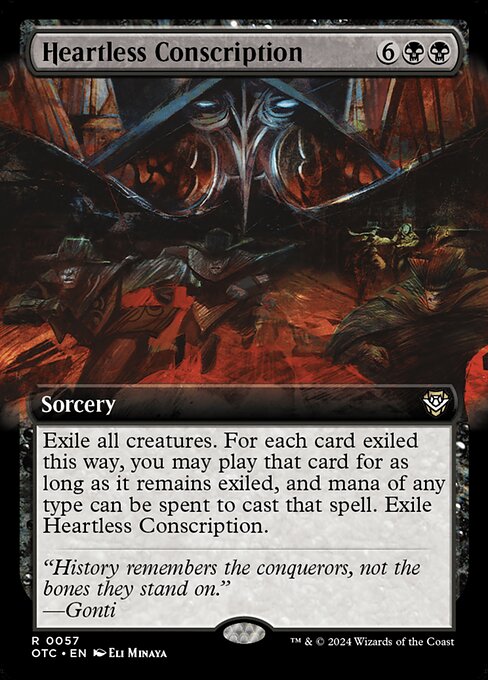 Heartless Conscription (57) - EXTENDED ART - Outlaws of Thunder Junction Commander - Game On