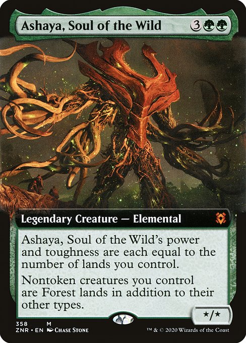 Ashaya, Soul of the Wild (358) - EXTENDED ART - Zendikar Rising - Game On