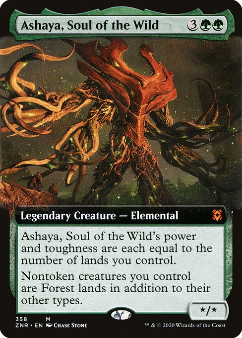 Ashaya, Soul of the Wild (358) - EXTENDED ART (Foil) - Zendikar Rising - Game On