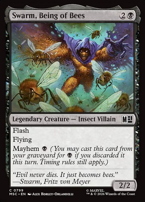Swarm, Being of Bees (799) (Foil) - Marvel Super Heroes Commander - Game On