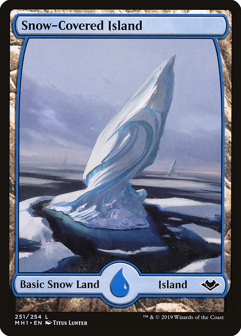 Snow-Covered Island (251) - FULL ART - Modern Horizons - Game On