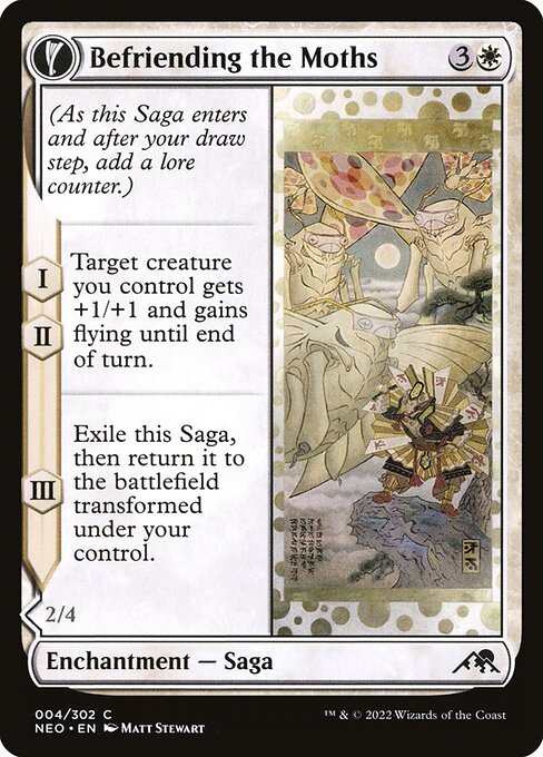 Befriending the Moths // Imperial Moth (4) (Foil) - Kamigawa: Neon Dynasty - Game On