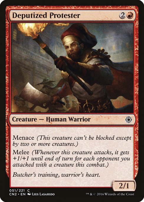Deputized Protester (51) (Foil) - Conspiracy: Take the Crown - Game On