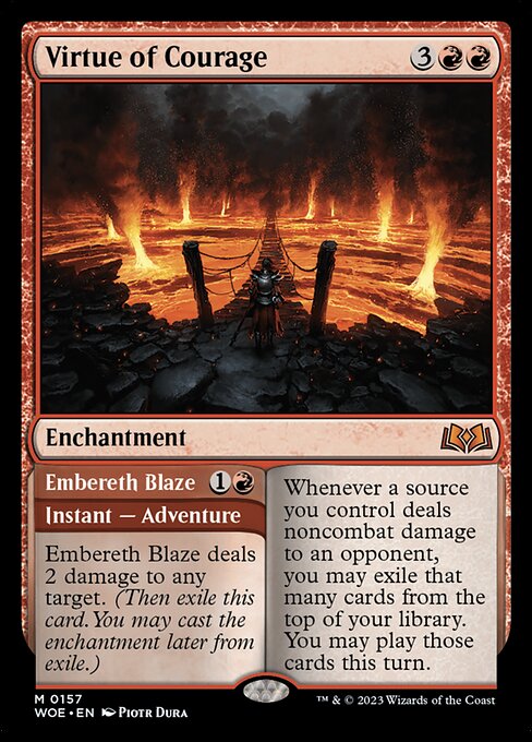 Virtue of Courage // Embereth Blaze (157) - Wilds of Eldraine - Game On