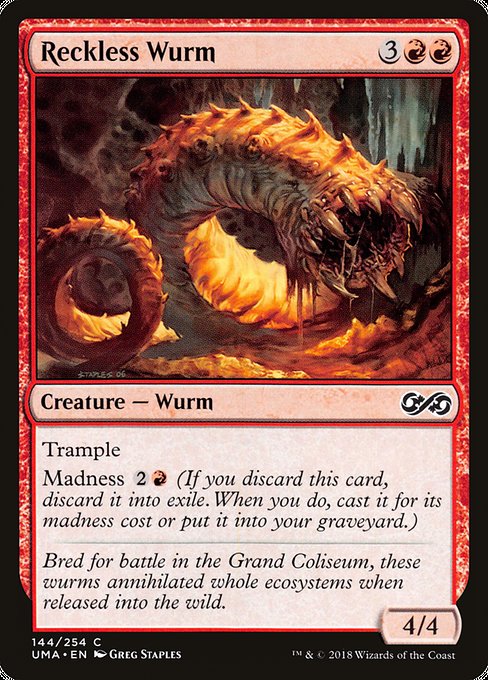Reckless Wurm (144) (Foil) - Ultimate Masters - Game On