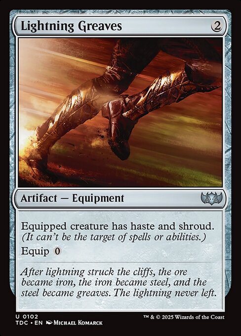 Lightning Greaves (102) - Tarkir: Dragonstorm Commander - Game On