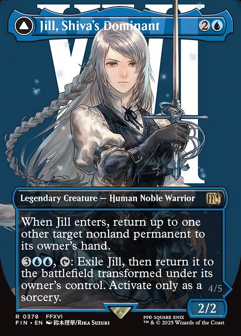 Jill, Shiva's Dominant // Shiva, Warden of Ice (378) - BORDERLESS - FULL ART - Final Fantasy - Game On