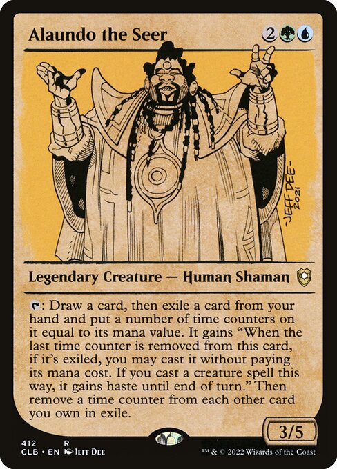 Alaundo the Seer (412) - SHOWCASE (Foil) - Commander Legends: Battle for Baldur's Gate - Game On