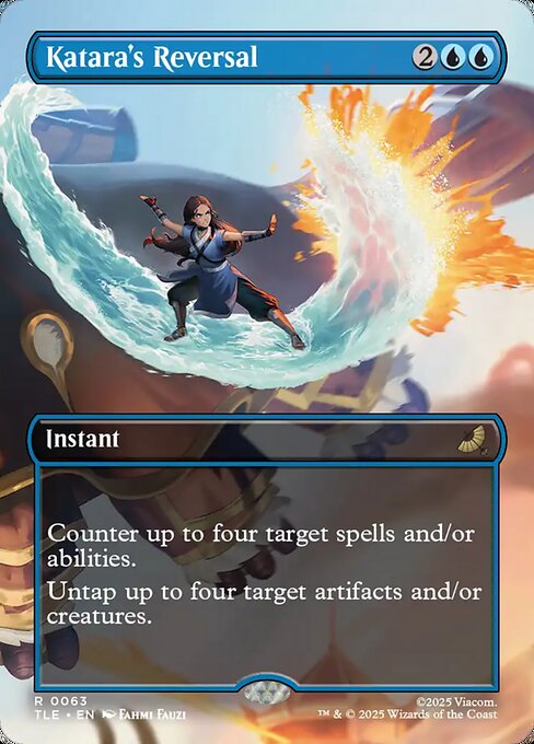 Katara's Reversal (63) - BORDERLESS - FULL ART (Foil) - Avatar: The Last Airbender Eternal - Game On