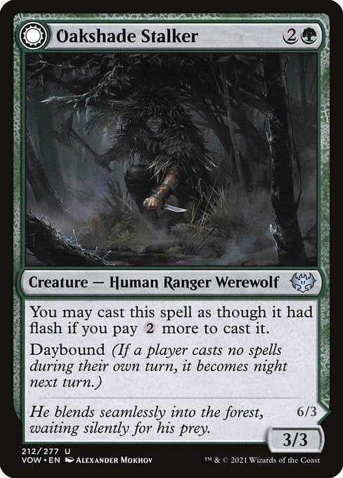 Oakshade Stalker // Moonlit Ambusher (212) (Foil) - Innistrad: Crimson Vow - Game On