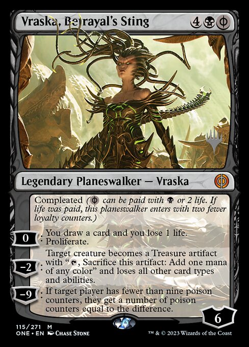 Vraska, Betrayal's Sting (115p) - Phyrexia: All Will Be One Promos - Game On