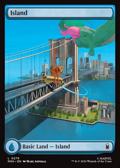 Island (279) - FULL ART - Marvel Super Heroes - Game On